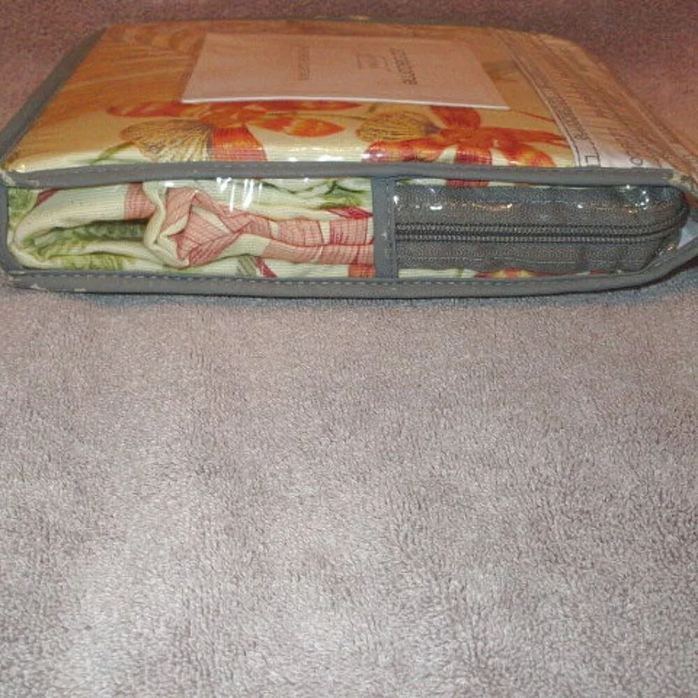 Vtg Liz Claiborne Bon Aire Fabric Shower Curtain Cotton Tropical Colorful Beach